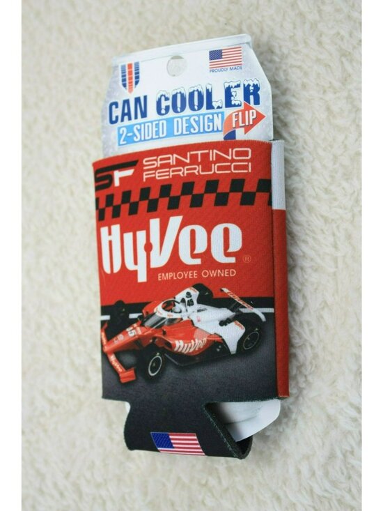 Hy-Vee Other - Hy-Vee Can Cooler 2-Sided 12 oz Santino Ferrucci Red Black Graphics Neoprene